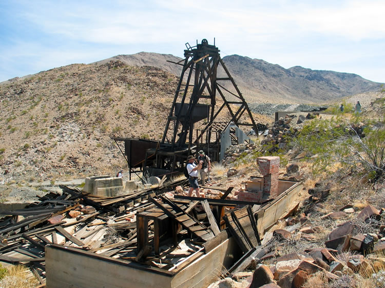 Lewis takes a picture of what is likely the furnace in the assay office.