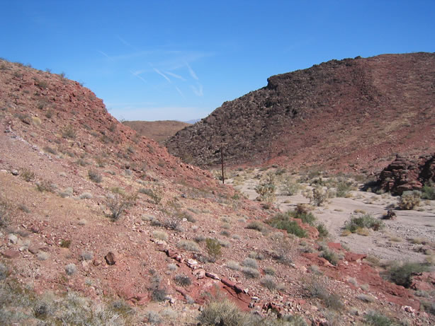 Looking north from the prospect pits.