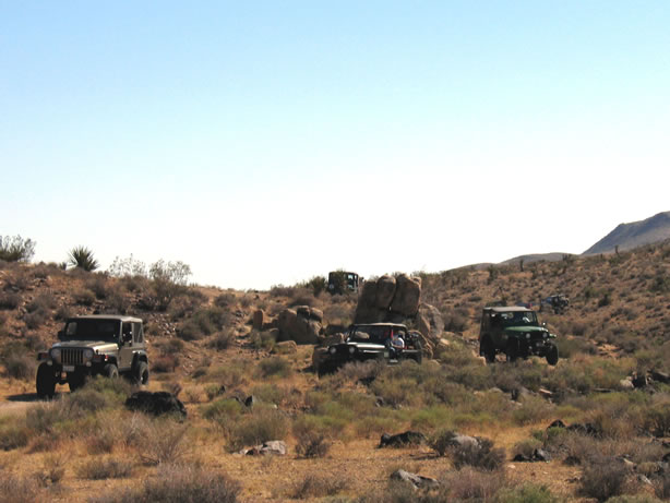 While eating lunch a swarm of Jeeps joined us.