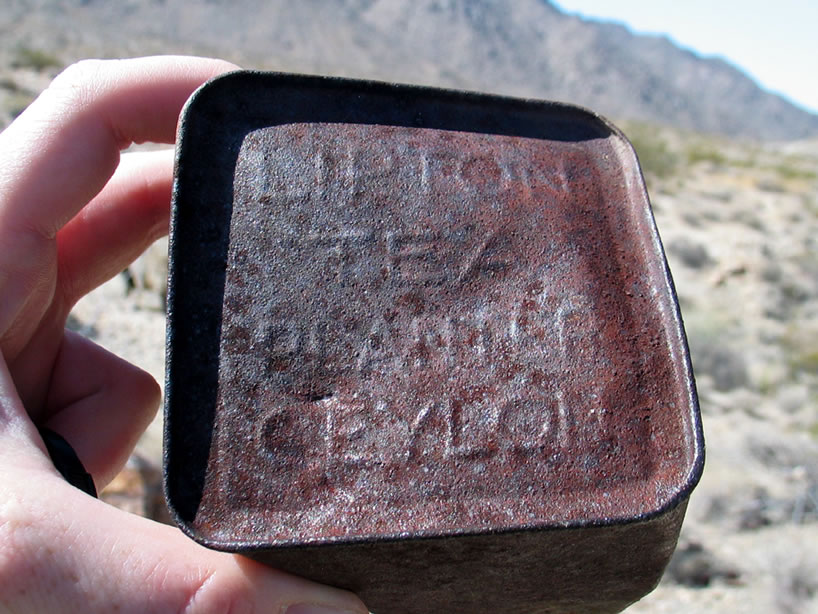 This large square tin once contained Thomas Lipton's popular tea.  The bottom of the tin is embossed with 