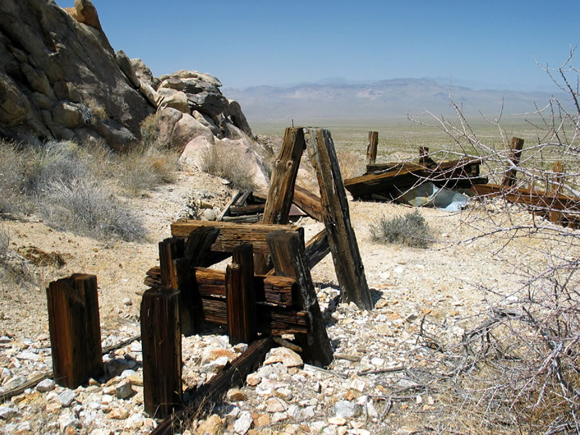 These stout wooden timbers once performed a vital role in the mine production but their purpose is a mystery now.